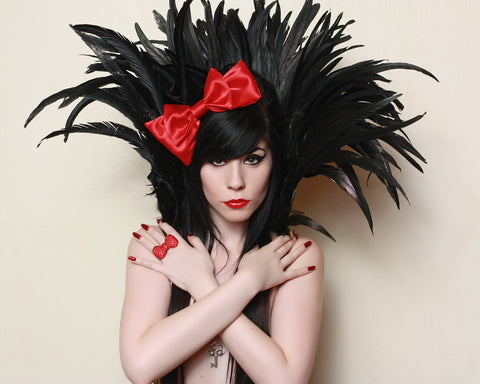 Latex and Feather Collar