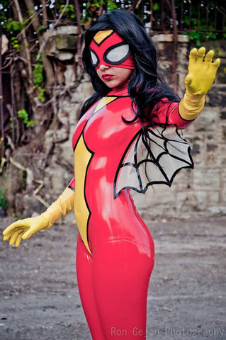 Latex Cosplay: Spider-Woman
