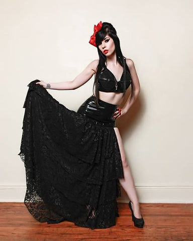 Latex and Lace Claudette Skirt