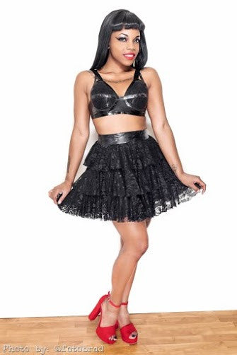 Latex and Lace Diana Skirt