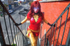 Latex Cosplay: Telekinetic Firebird Supervillian - inspired costume