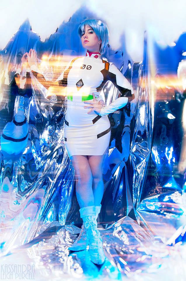 Latex Cosplay: Rei Ayanami - inspired dress from Neon Genesis Evangelion