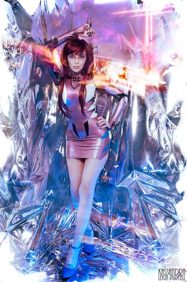 Latex Cosplay:  Mari Illustrious Makinami - inspired dress from Neon Genesis Evangelion